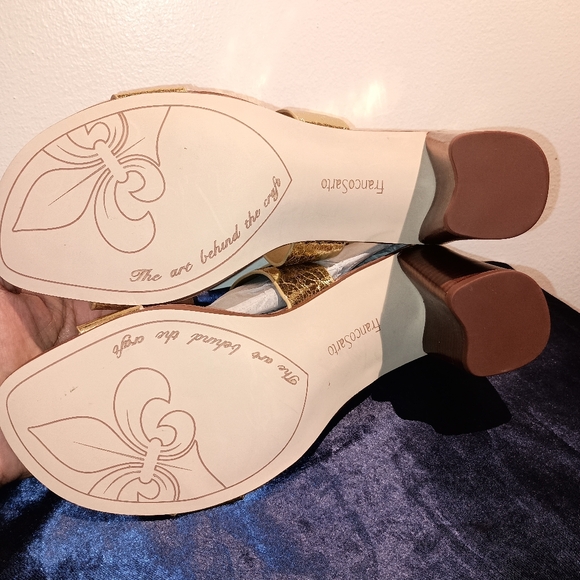 Franco Sarto Olinda Gold Strappy Heels – Size 10 – NWOT - Picture 5 of 8